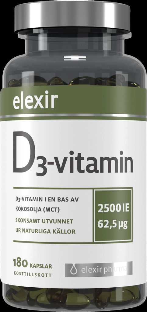 Elexir Pharma D3-Vitamin 2500 IE 180 st