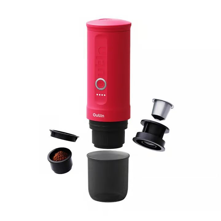 Outin Nano Espressomaskine 80 ml Rød
