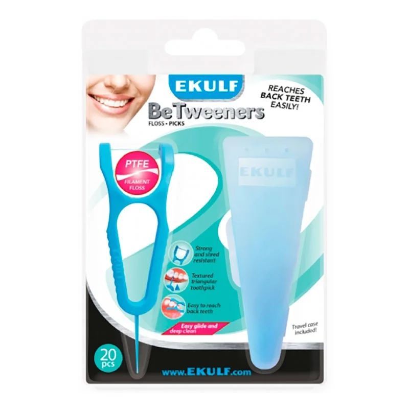 ekulf betweeners tandtråds-bøjler flosser med rejse-etui