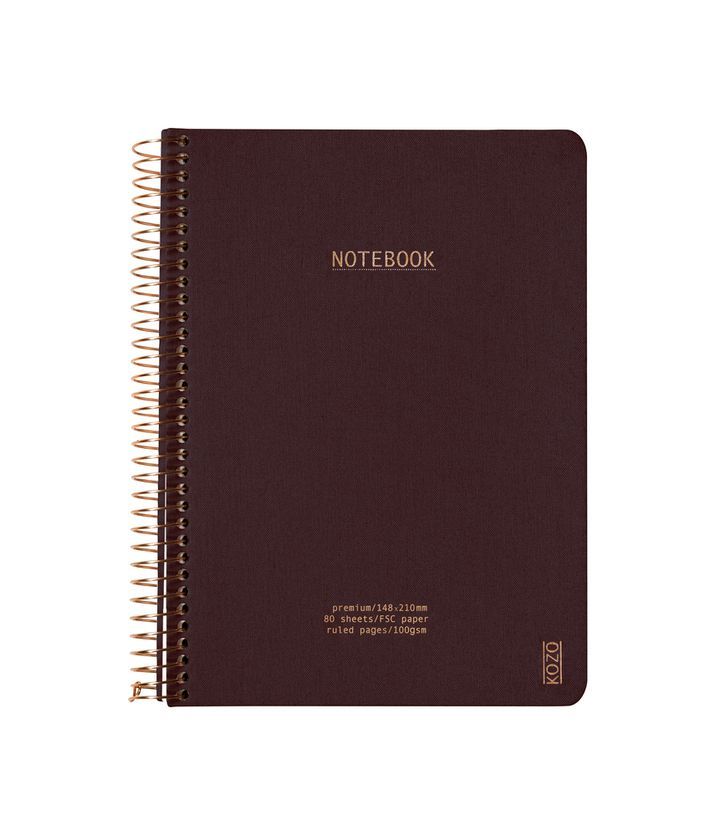 Notesbog KOZO A5 Coffee LinjeretNotesbog KOZO A5 Coffee Linjeret