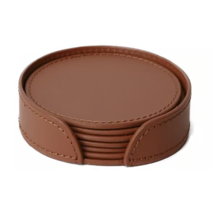 Ørskov Round Cognac/Cognac Glasbrik 11cm 6stk