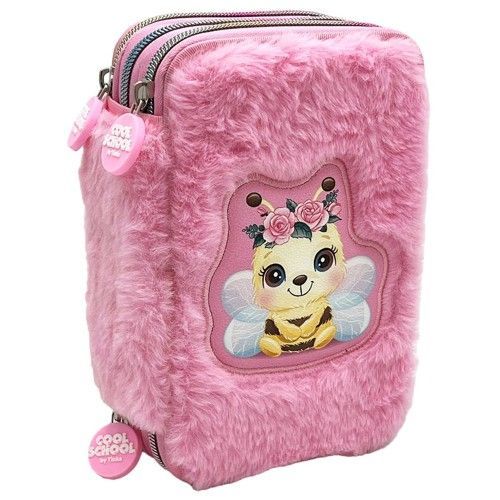 Tinka Bee Rosa Triple Pencil Case