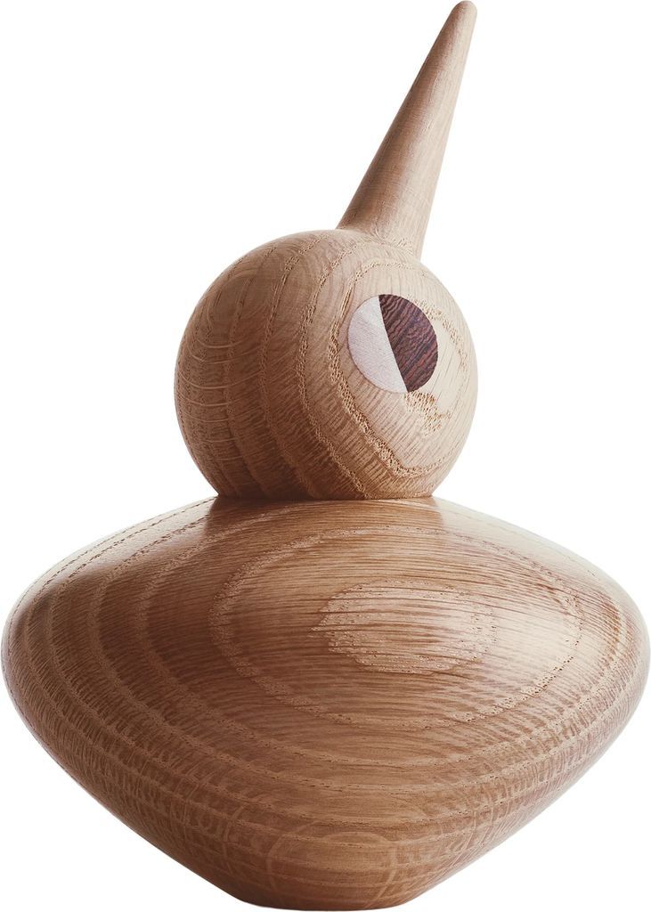 Architectmade Bird Buttet Egetræ Natur Egetræ Str 10,5 cm. - Træfigurer Træ hos Magasin