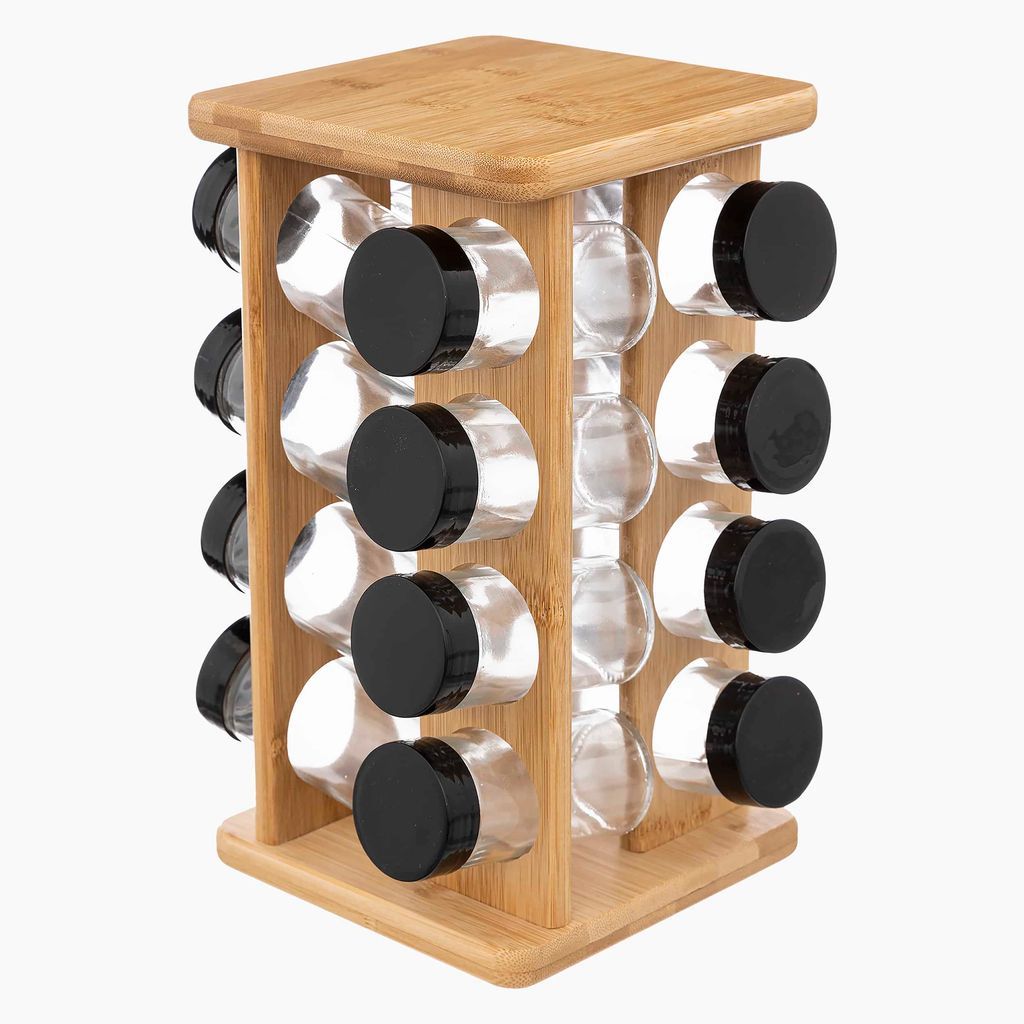 5five Simply Smart Bambus Krydderikarrusel 16 Glas