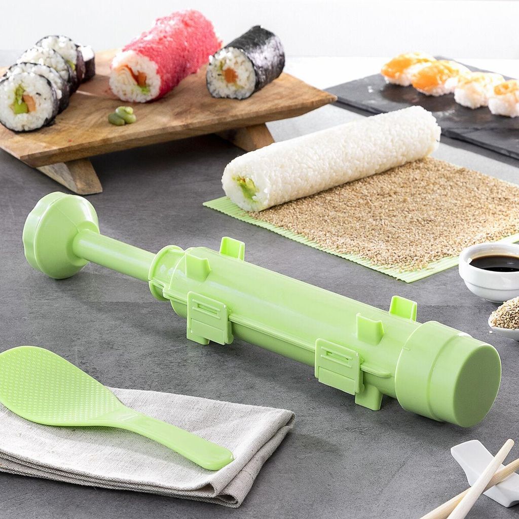 Suzooka sushi-sæt med opskrifter - , 3 dele, grøn