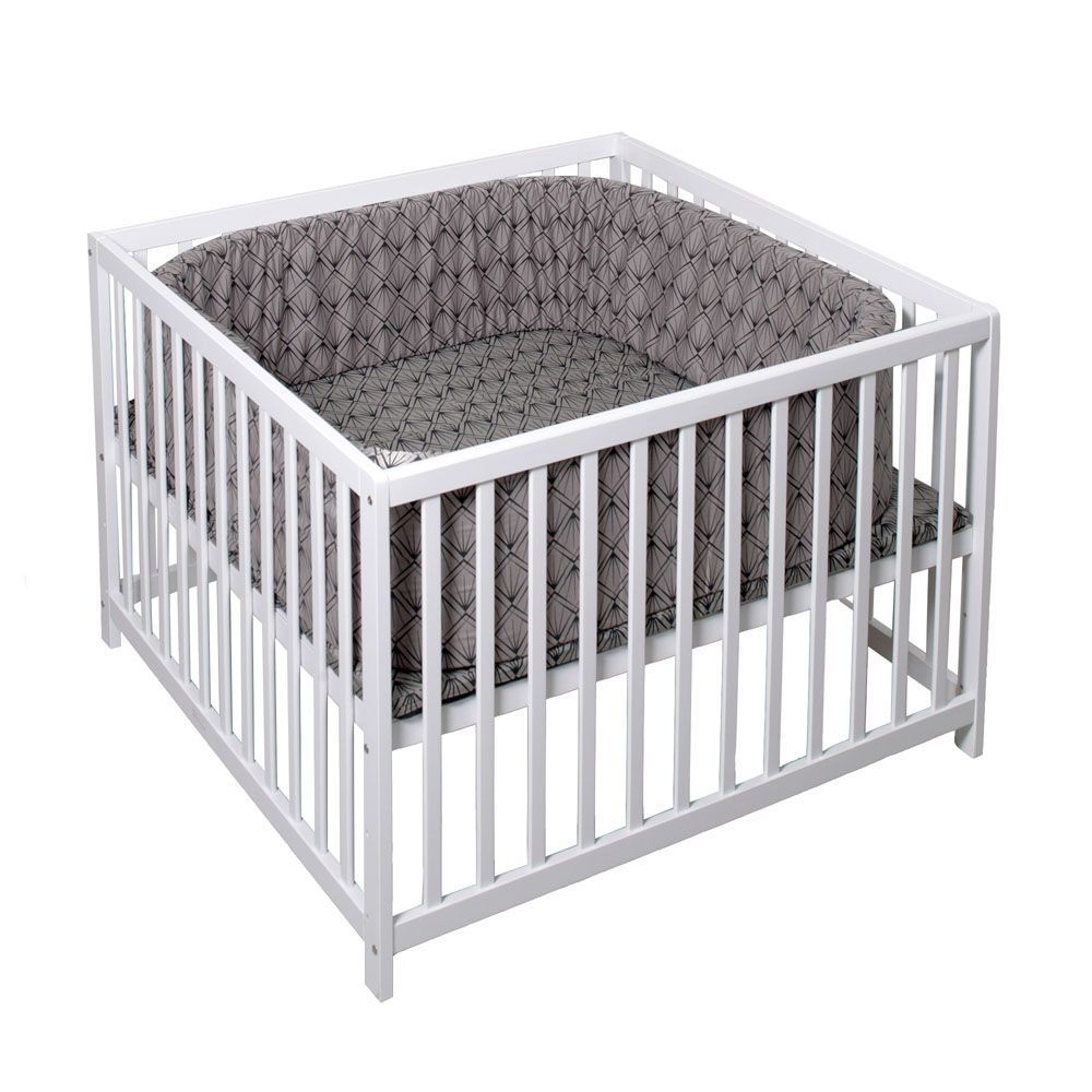babytrold kravlegård hvid 100 x 100 cm