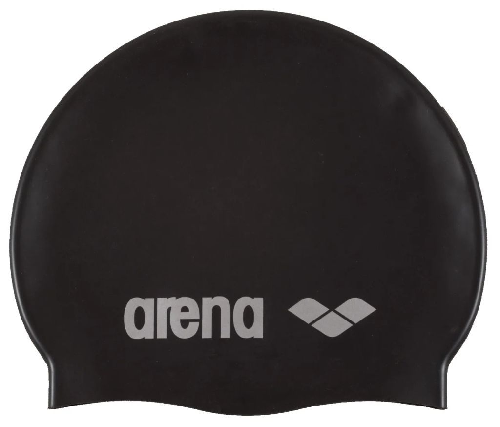 arena silicone badehætte voksen black/silver