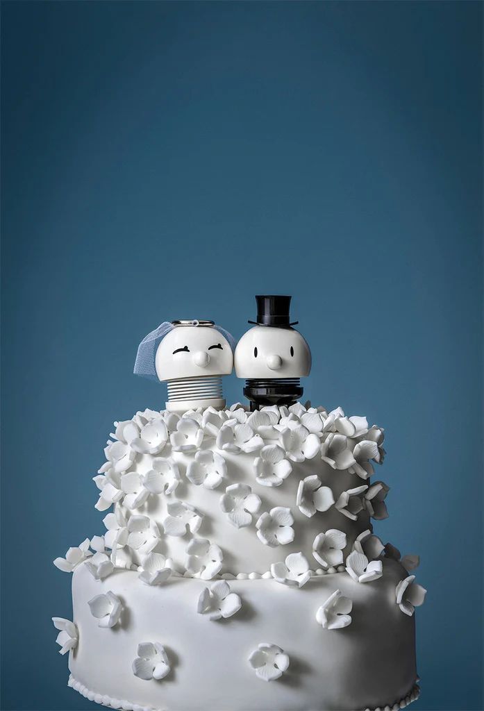 hoptimist bride & groom figur 2 dele, white