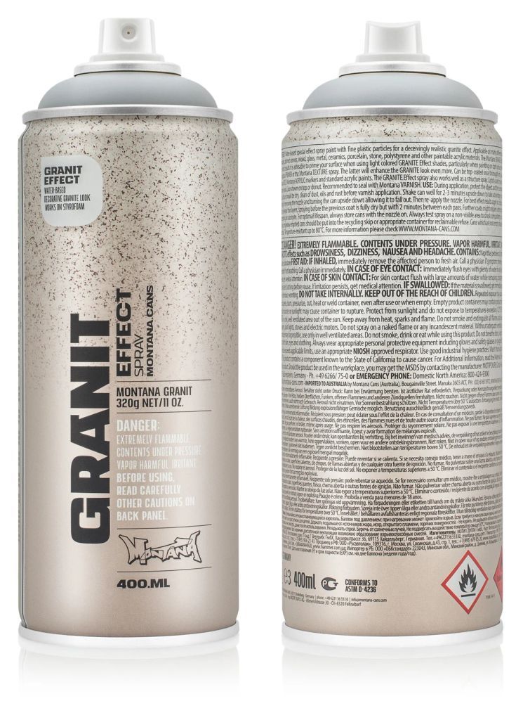 Montana Cans Granit Effect Spray Paint EG7050 Grey