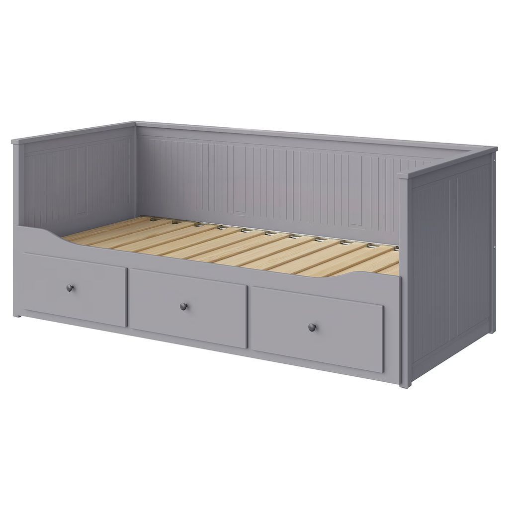 hemnes sengestel, sovesofa, med 3 skuffer - grå 80x200 cm