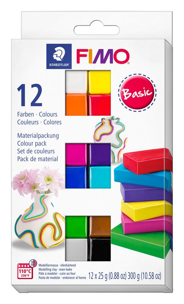 fimo - soft sæt 12x25g - basic