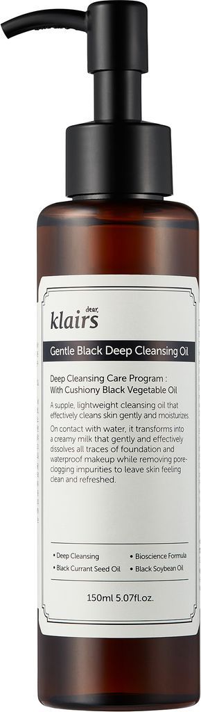 klairs gentle black deep cleansing oil 150 ml