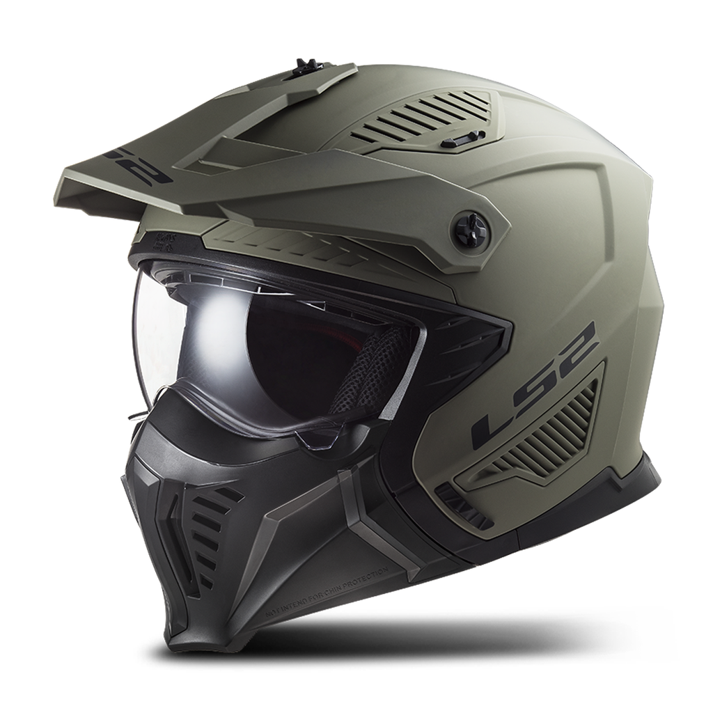 LS2 Pilothjelm OF606 Drifter Solid, Mat Sand