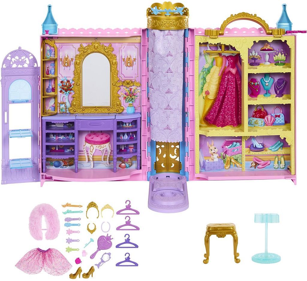 DISNEY PRINCESS Disney Princess Ready For The Ball Closet With Fashions, Accessories, & Storage, Opens 2 Feet Wide |Multi/patterned |One Size