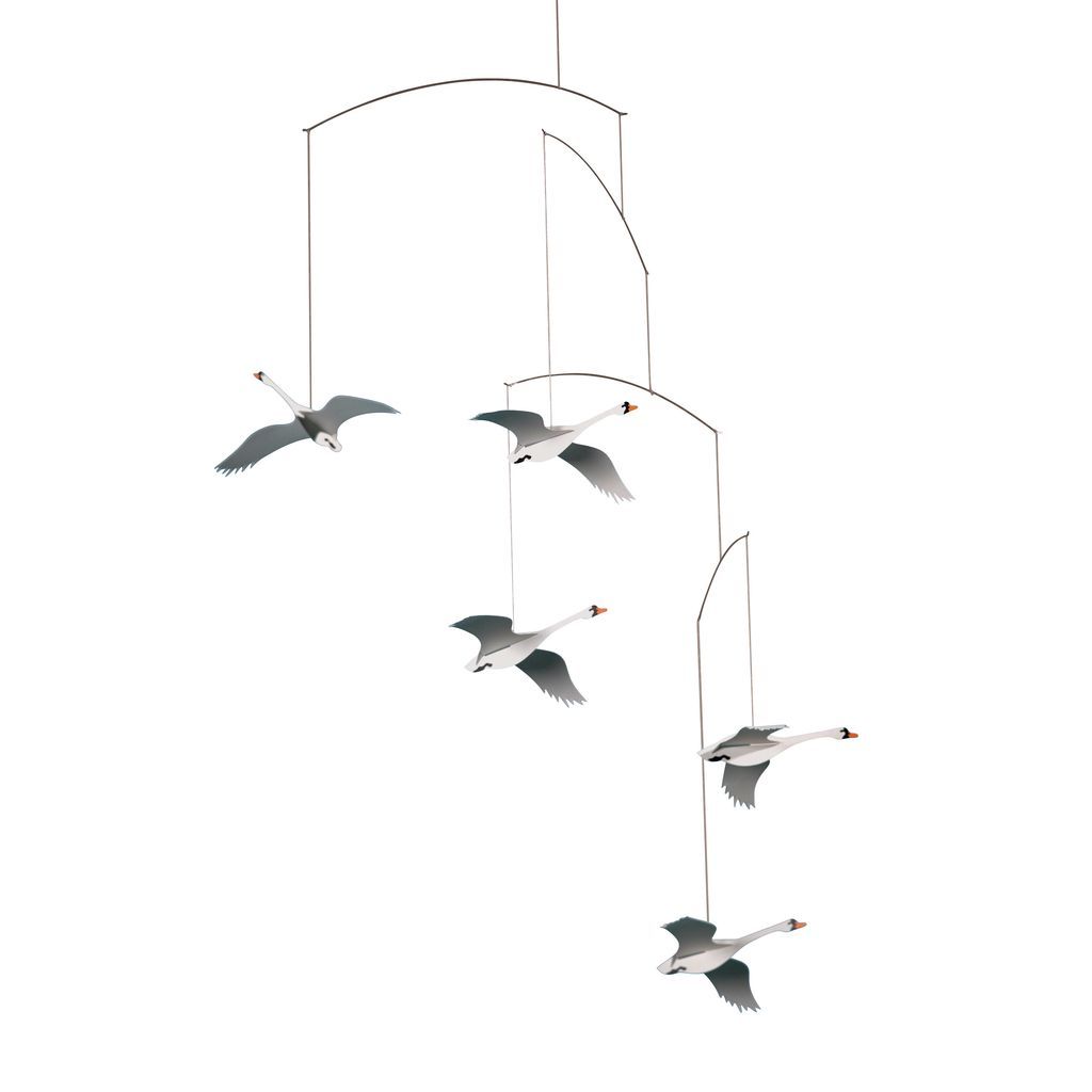 Flensted Scandinavian Swan Hanging Mobile