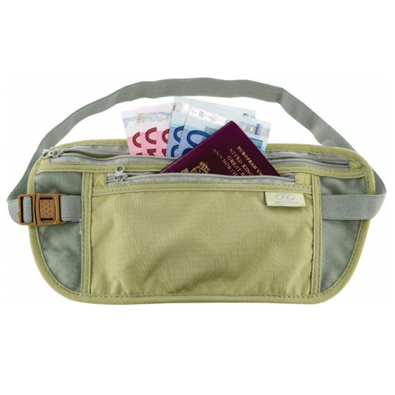Highlander Double Pocket Money Belt - Green
