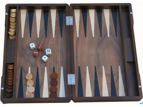 Asmodee Backgammon Wood smalll 12'