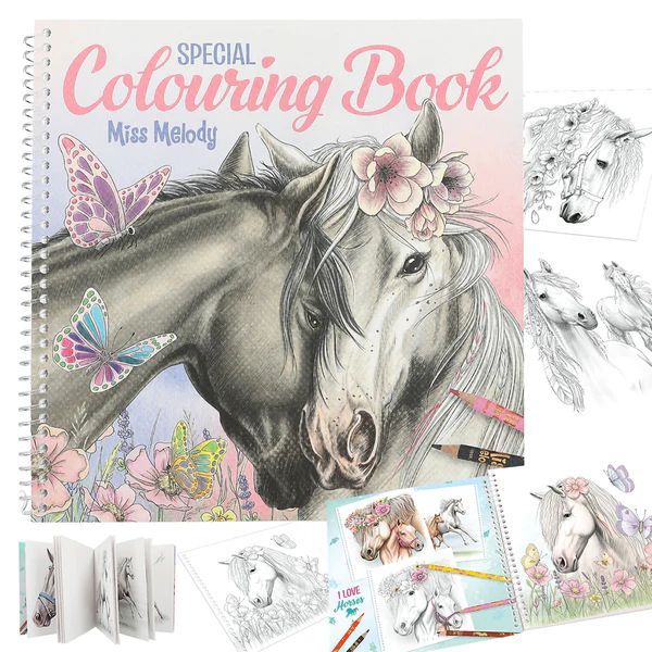 miss melody special malebog – 20 flotte hestemotiver