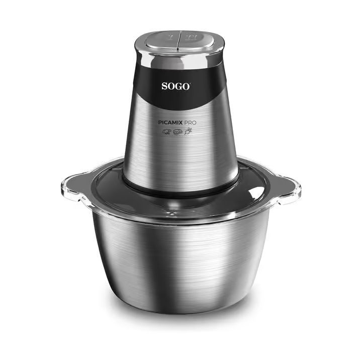 Sogo Minihakker Børstet Stål 1,8 Liter
