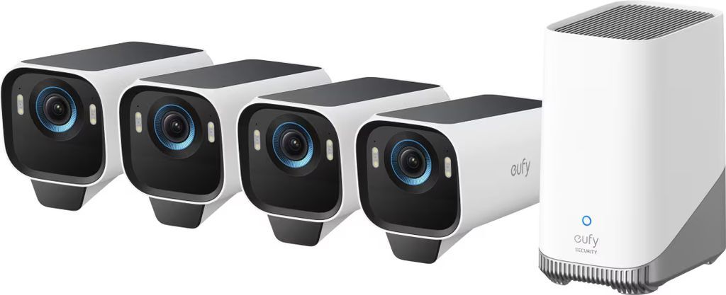 eufy eufycam s3 pro 4k sikkerhedskamera (4-pakke)