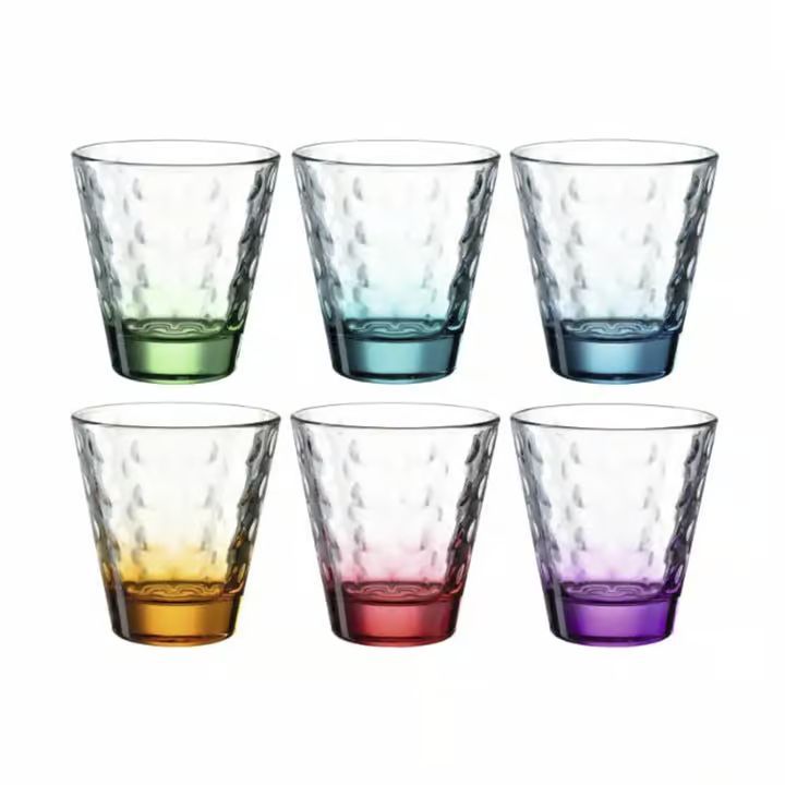 Leonardo Vandglassæt - 6 dele - 12 cl - Glas - Multifarvet