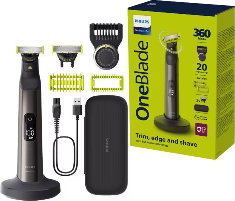 philips oneblade pro 360 ansigts- og kropstrimmer qp6652/61