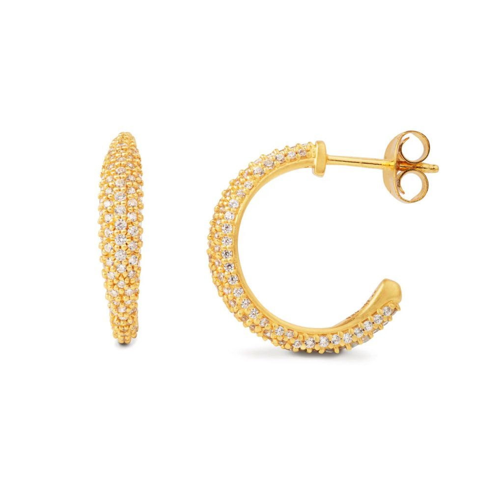 ByBiehl Ocean Flow Sparkle Forgyldte Hoops 4-4206a-GP