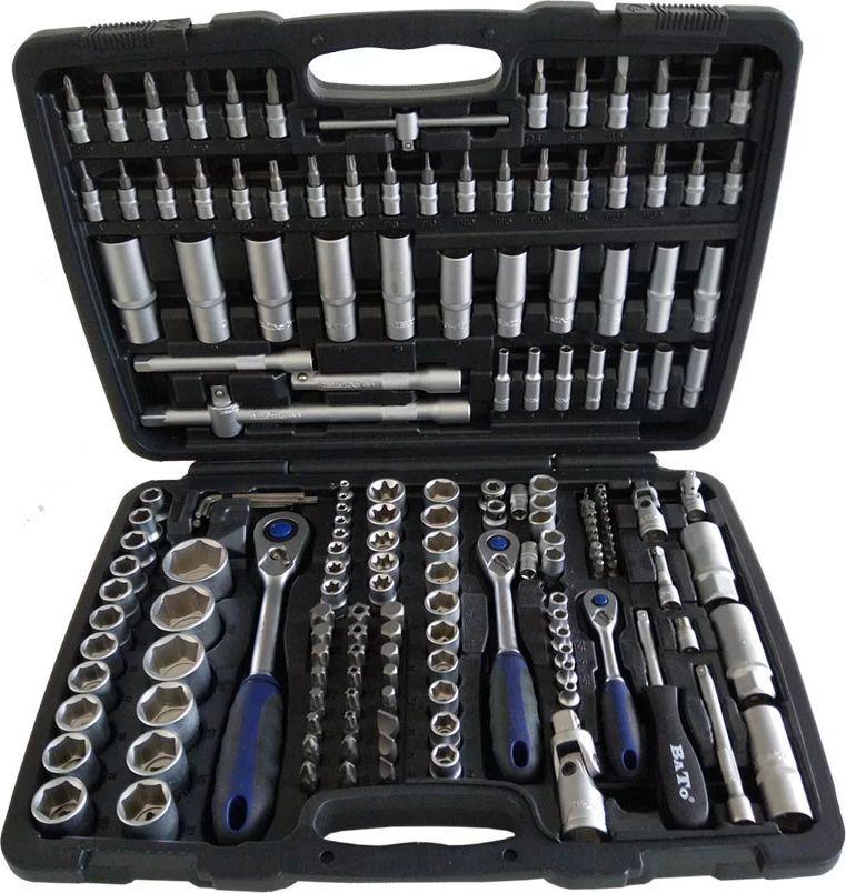 BATO Topnøglesæt kombisæt 1/4"+3/8"+1/2". (1171)