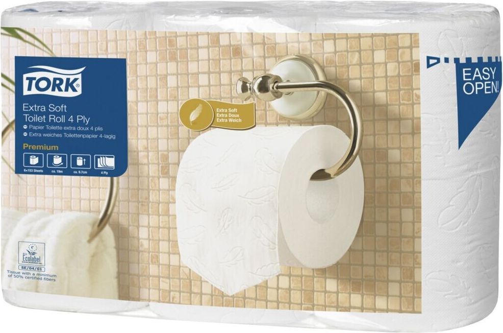 Tork T4 Premium Toiletpapir 4-lags 18.8m x 12.5cm Ø11.7cm 42 stk