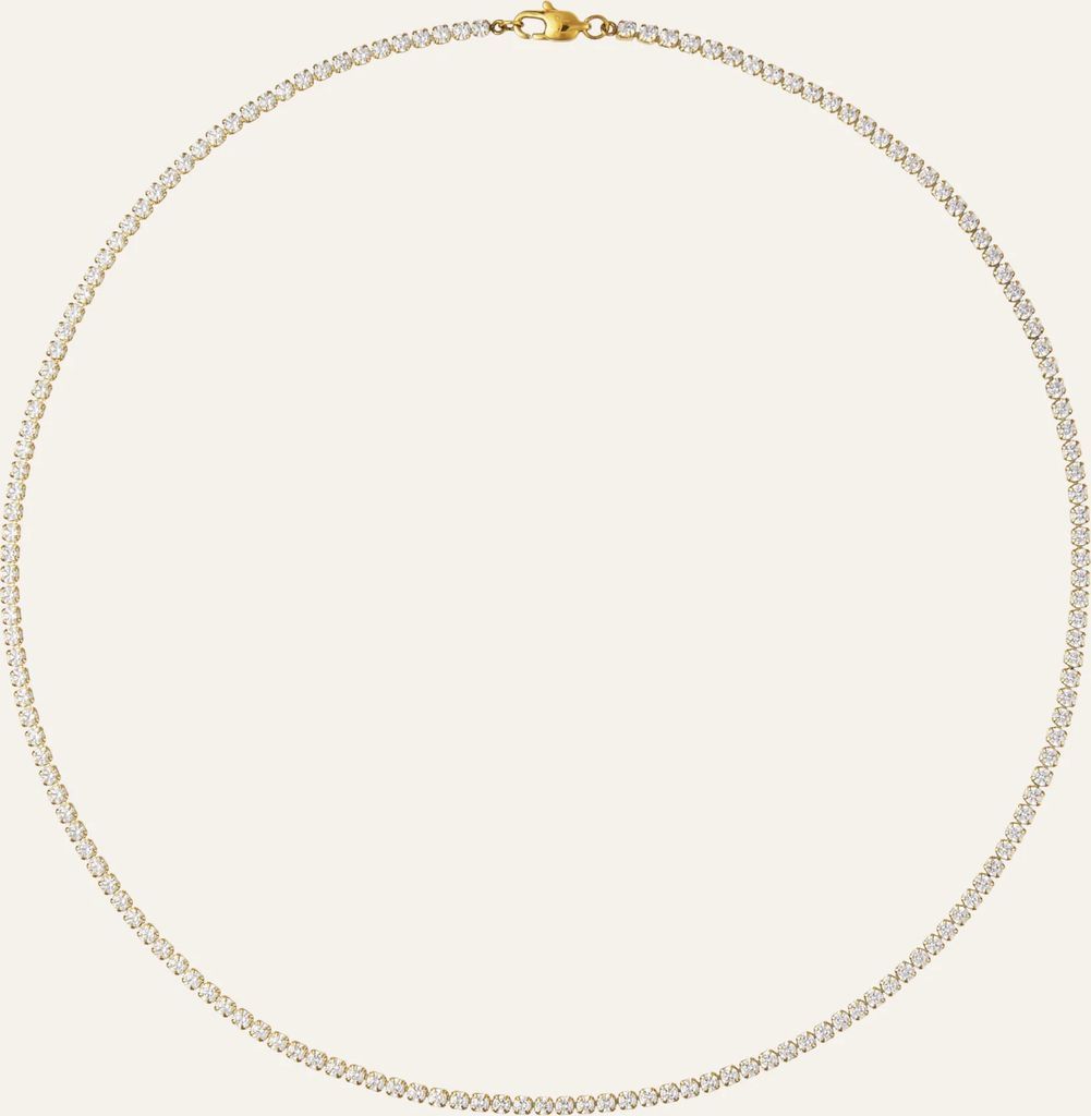 shiny tennis necklace
