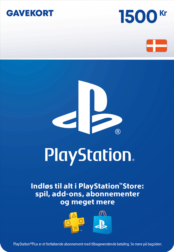 PlayStation Store Gavekort 1500 Kr
