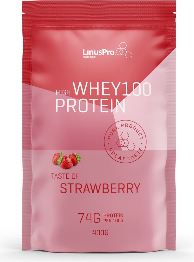 LinusPro Nutrition Whey100 Strawberry 400g