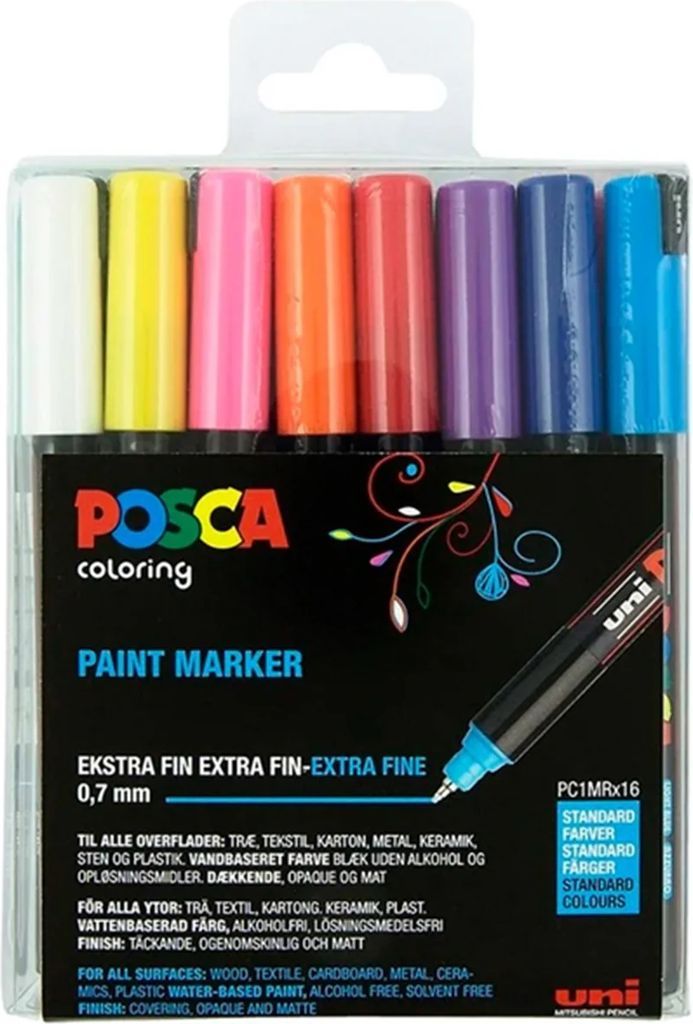 Uni Posca PC-1MR Extra Fine Bullet 16-pack