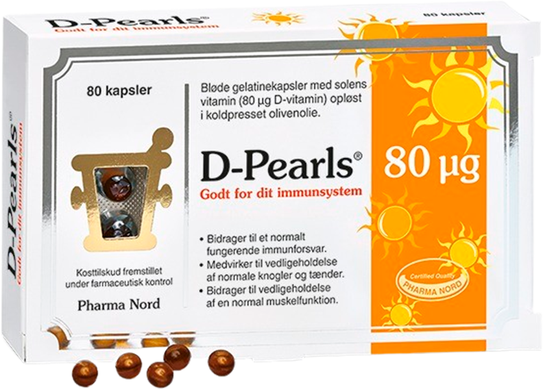 pharma nord d pearls stærk 80 mcg (80 kap)