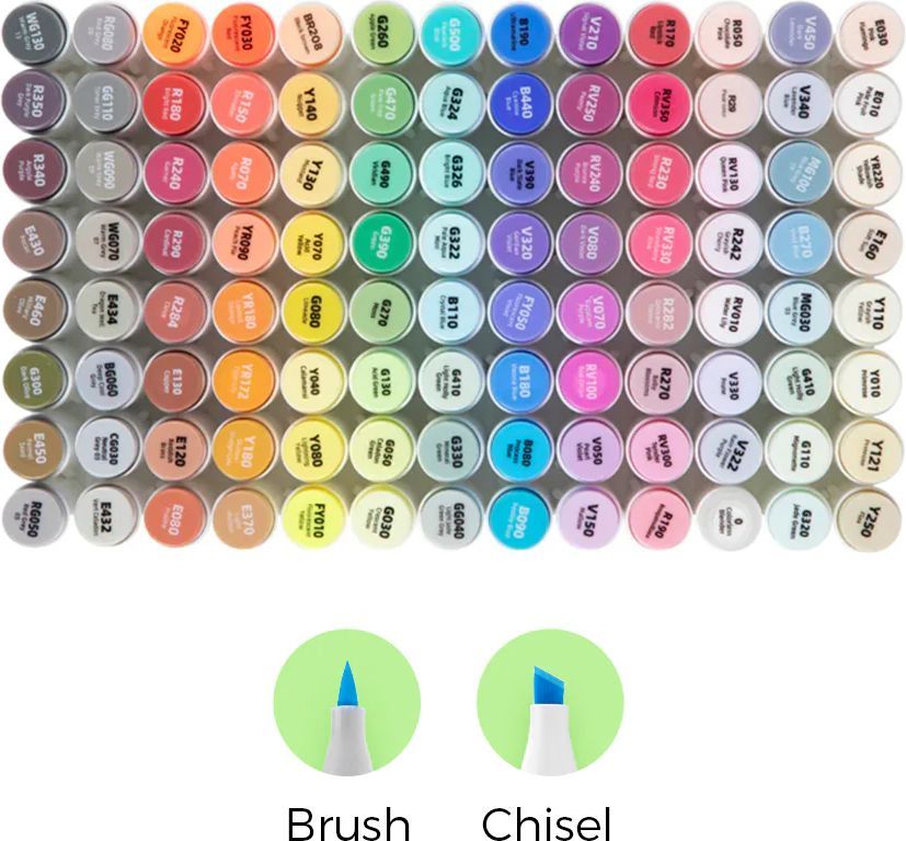 Ohuhu Honolulu 104 Colors Dual Tips Alcohol Art Markers