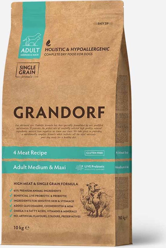 grandorf adult 4 meat - lam, kalkun, and og vildsvin - 10kg