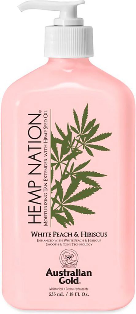 australian gold hemp nation bodylotion white peach & hibiscus 535 ml