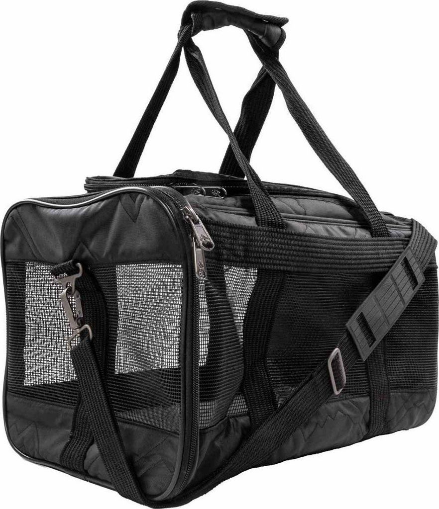SHERPA Deluxe Taske til Kæledyr - Medium, 43x28x26,5cm, Max 7kg - Sort