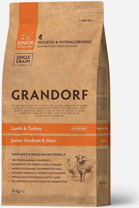 Grandorf hundefoder junior lam & kalkun 10kg