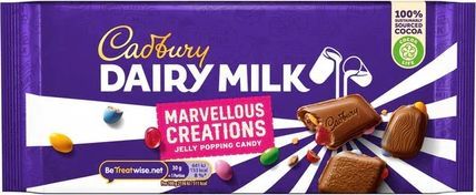 Cadbury Marvellous Creations Jelly Popping Candy Chocolate Bar 160g