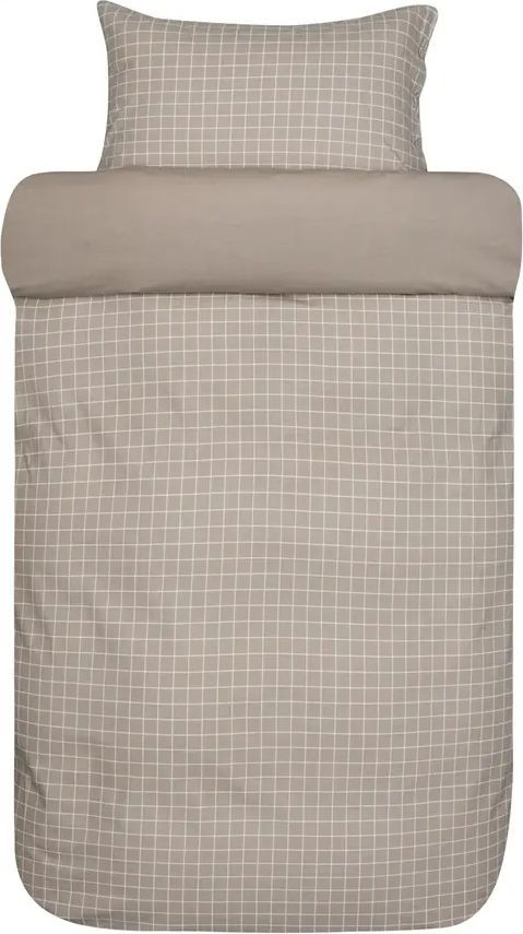 Flanell-Bettwäsche - 140x200 cm - Bettwäsche-Set aus 100% weichem Baumwoll-Flanell - Høie of Scandinavia - Storm beige