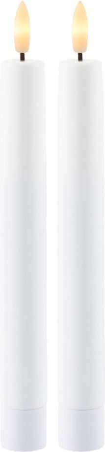 Sirius -  Sille Genopladelig Kronelys 2 Stk. Ø2x20 cm Hvid