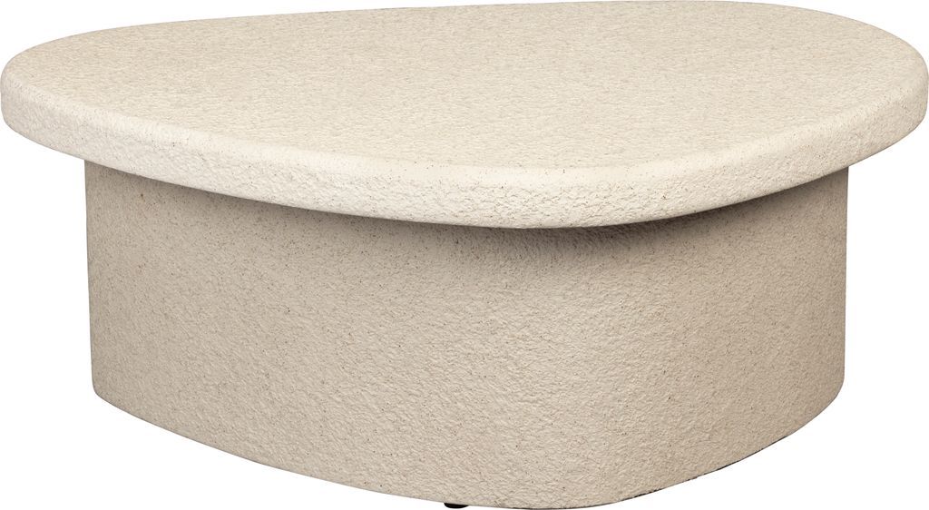 DUTCHBONE Veda soffbord, ekologiskt - beige återvunnen marmor (74x49)