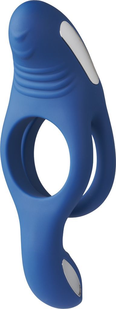 Sinful Legendary Couple's Duo Vibrerende Dobbelt Penisring Blue