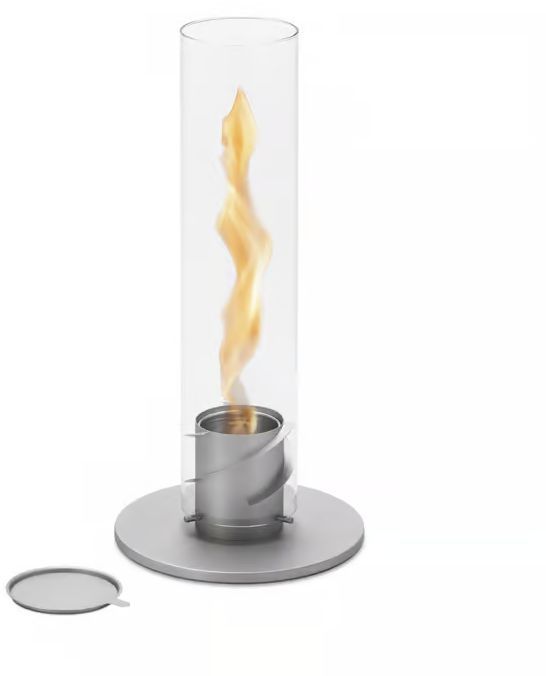 höfats spin 120 biopejsh 54 cm - rustfrit stål/borosilikatglas - sølvfarvet