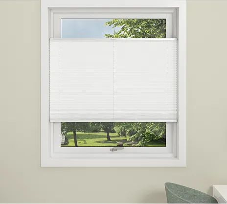 debel flex plisségardin 120 x 130 cm - hvid