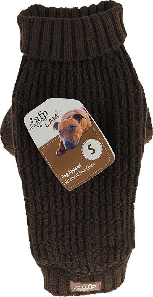 AFP All For Paws - Knitted Dog Sweater Fishermans Brown M 30.5cm