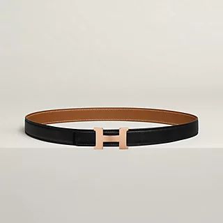 Mini Constance belt buckle & Reversible leather strap 24 mm