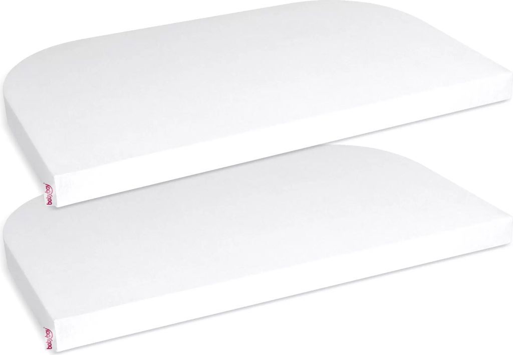 babybay® white jersey cover deluxe lagen 2-pak original