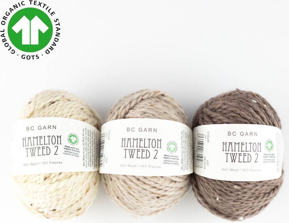 BC Garn Hamelton Tweed 2 GOTS 09 Rød 50 g